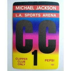 Michael Jackson Bad Backstage Pass Original 1988 L.A. Concert Clipper Club #1